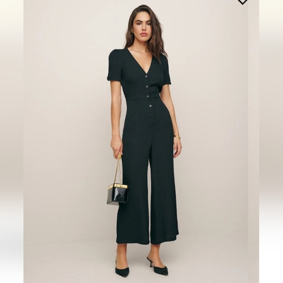 Reformation Pants - NWT Reformation France Black Jumpsuit Size 10